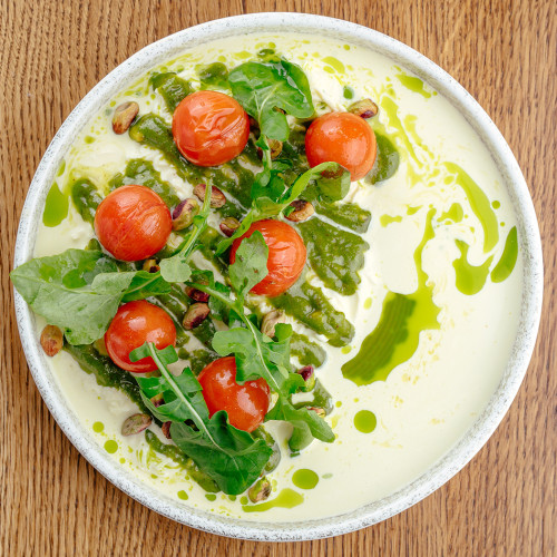 Страчателла с томатами и фисташковым соусом 250 г.