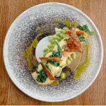 Лосось с чесночным чизкейком 250 г.