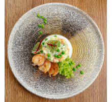 Оливье с креветками и семгой 200 г.