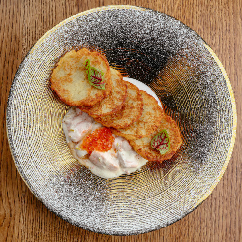 Драники с лососем и икрой 355г.