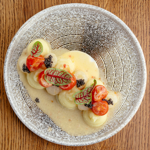 Морские гребешки с трюфельным пюре 240г.