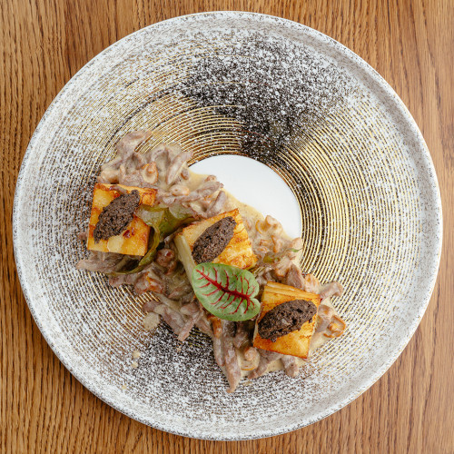 Бефстроганов из говядины с картофельным гратеном 280 г.