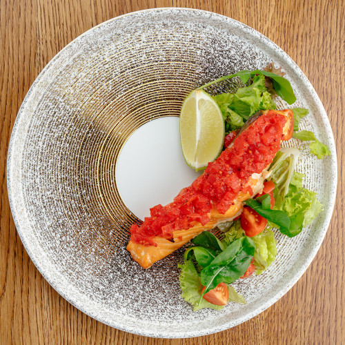 Стейк из семги в имбирно-лимонном маринаде 230г.