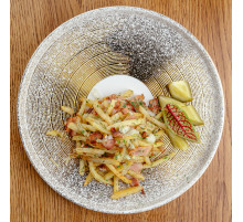 Картофель жареный с луком и грудинкой 300 г.