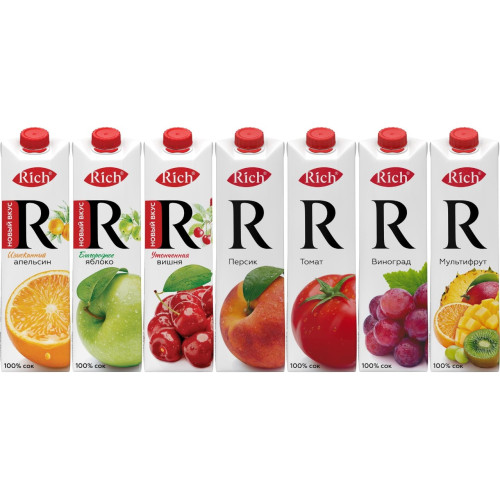Сок «Rich» в ассортименте 0,2л.